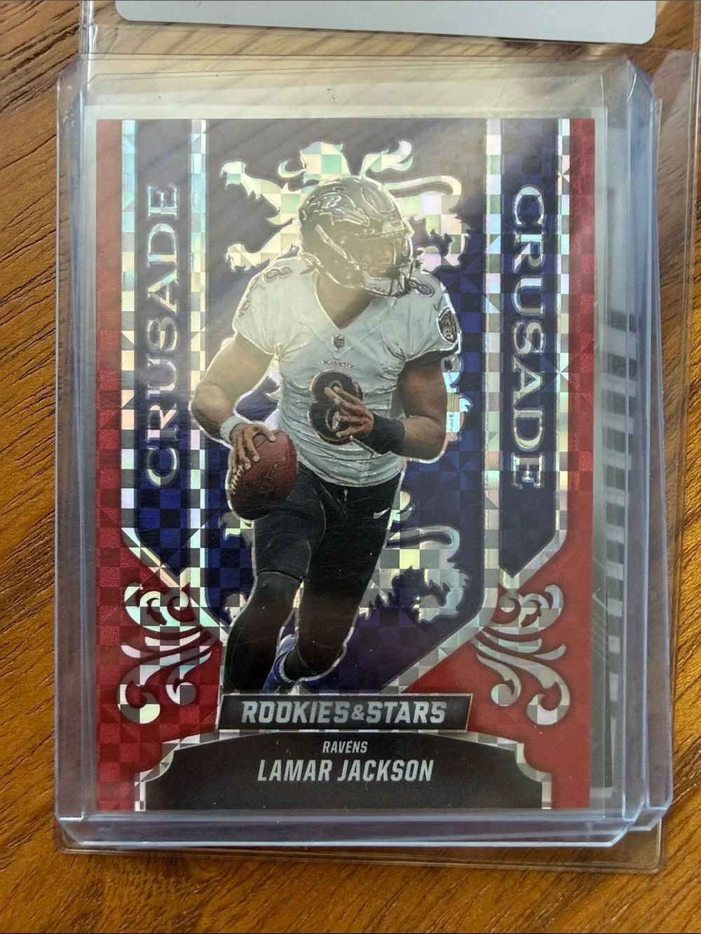 Lamar Jackson Crusade Football Card - Red/Black